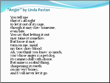 Anger by Linda Pastan