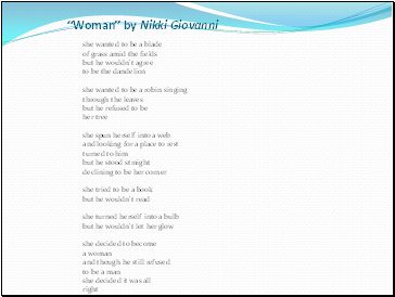  Woman by Nikki Giovanni