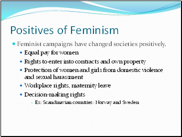 Positives of Feminism