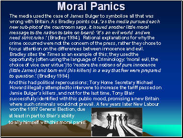 Moral Panics