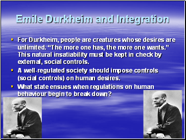 Emile Durkheim and Integration