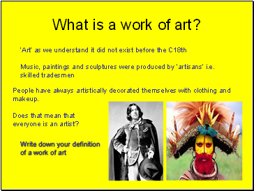 What is a work of art?