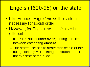 Engels (1820-95) on the state