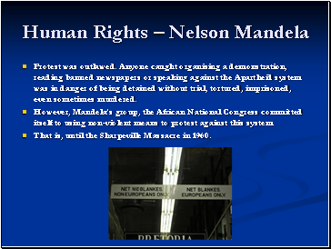 Human Rights  Nelson Mandela