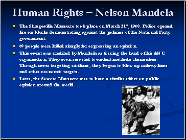 Human Rights – Nelson Mandela