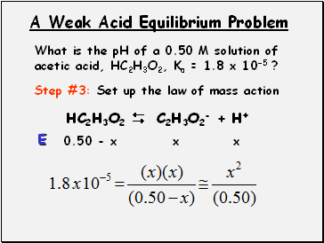 A Weak Acid Equilibrium Problem