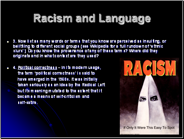 Racism and Language