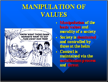 Manipulation of values