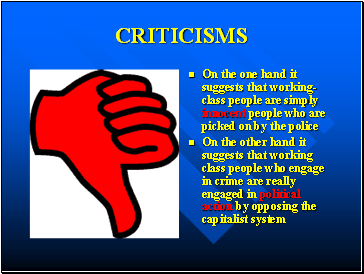 CRITICISMS