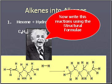Alkenes into Alkanes