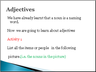 Adjectives