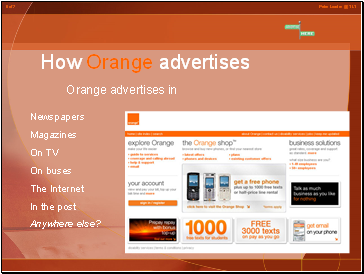 How Orange advertises
