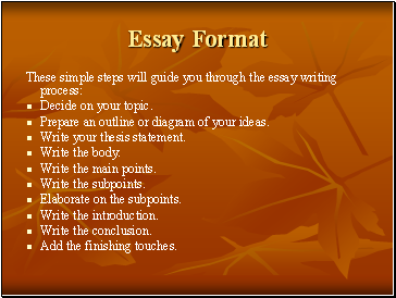 Essay Format