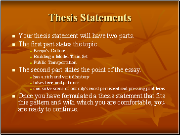 Thesis Statements