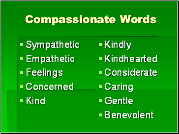 Compassionate Words