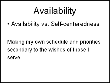 Availability