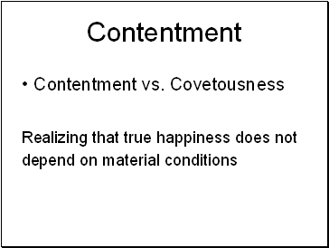 Contentment