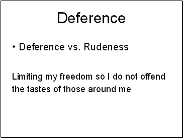 Deference