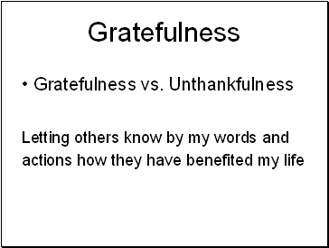 Gratefulness