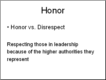 Honor