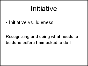 Initiative