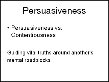 Persuasiveness