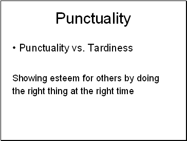 Punctuality