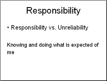 Responsibility