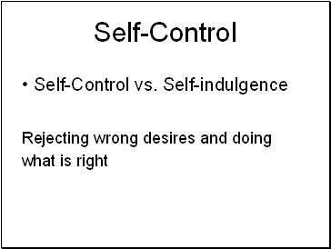 Self-Control