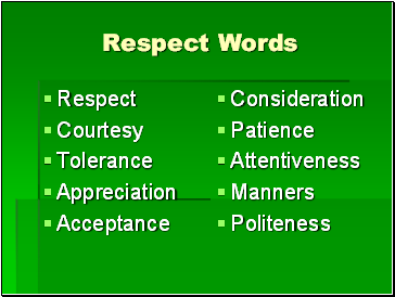 Respect Words