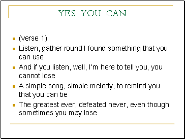 YES YOU CAN