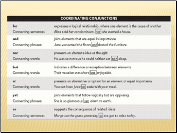 Conjunctions