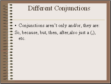 Different Conjunctions