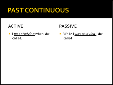 Past continuous