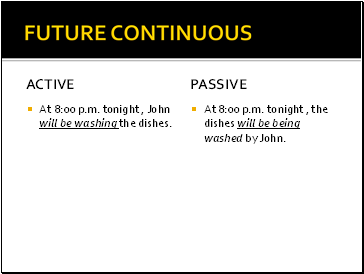 Future continuous