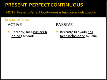 Present perfect continuous