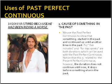 Uses of PAST PERFECT CONTINUOUS