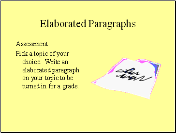 Elaborated Paragraphs