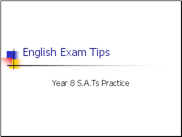 English Exam Tips KS3