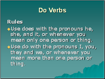 Do Verbs