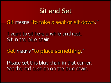 Sit and Set