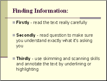 Finding Information