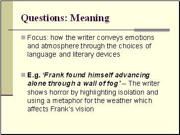 Questions: Meaning