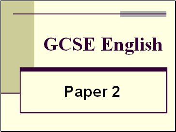 GCSE English