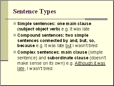 Sentence Types