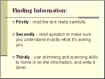 Finding Information