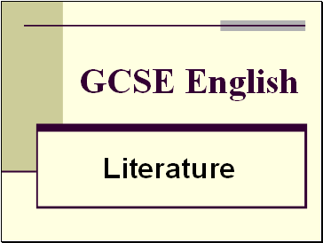 GCSE English