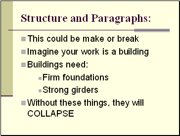 Structure and Paragraphs