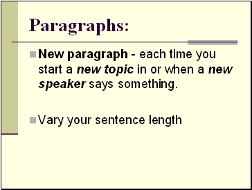 Paragraphs