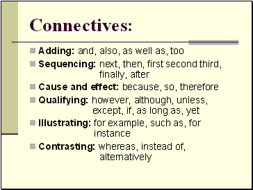 Connectives